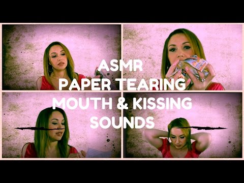 ASMR 📄 Paper Tearing | 💋 Mouth and Kissing Sounds | Whispering