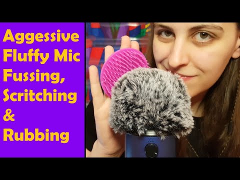 ASMR Aggressive Fluffy Mic Fussing & Rubbing - No Talking After Intro