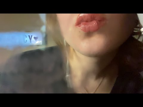 Asmr TRAPPED Inside your phone. Up close personal attention. Kissing and lipgloss application👄