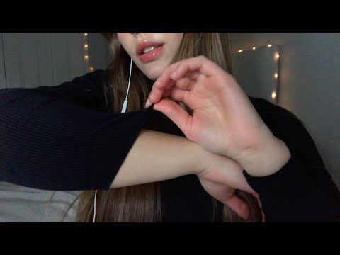 ASMR skin scratching & rubbing, sleeve pulling & pushing, + kisses | Hayden's CV