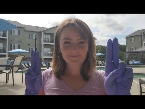 ASMR 5 minute Cranial Nerve Exam (by the pool again)