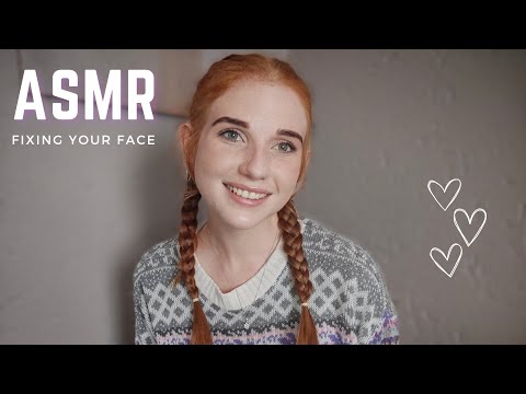 ASMR - Fixing your face. Clicky whispers with personal attention. 💜