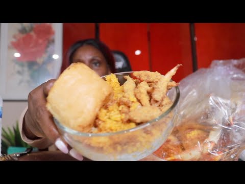 🦀 🍱 Seafood Boil With Fried Rice And Claws ASMR Eating Sounds