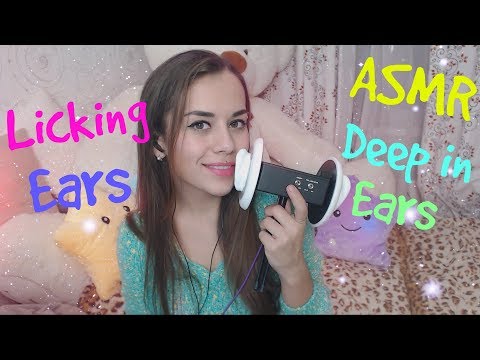 ASMR | Licking ears | Deep in ears | ASMR HoneyGirl