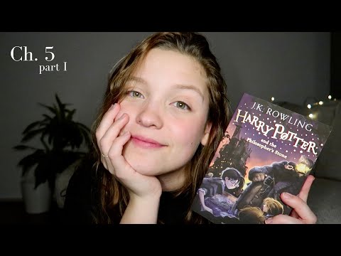 ASMR | Reading Harry Potter and the Philosopher's Stone ✨ Ch. 5 Pt.1 (rain, thunder, book sounds)