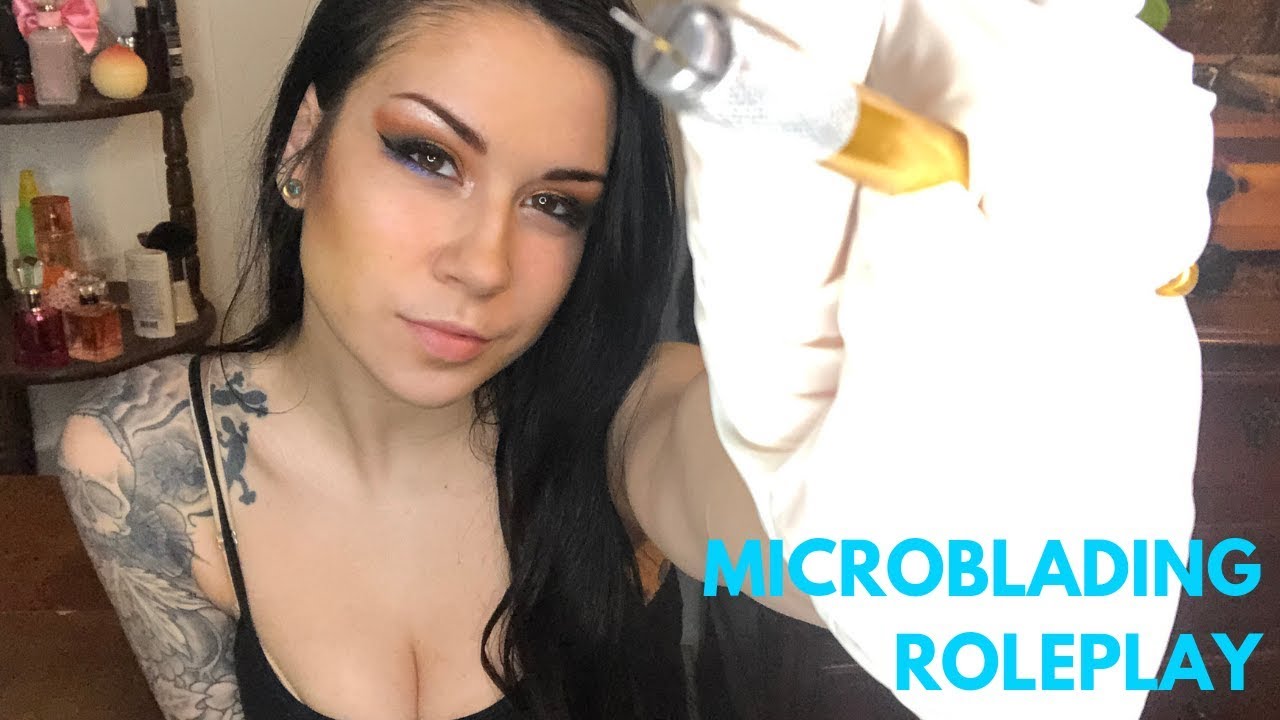 ASMR Microblading Roleplay. Whispered Eyebrow Salon. Rubber Gloves, Mouth Sounds