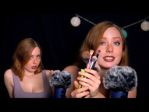 ASMR Makeup Brush Tutorial & Mic Brushing with Tingly Whispers