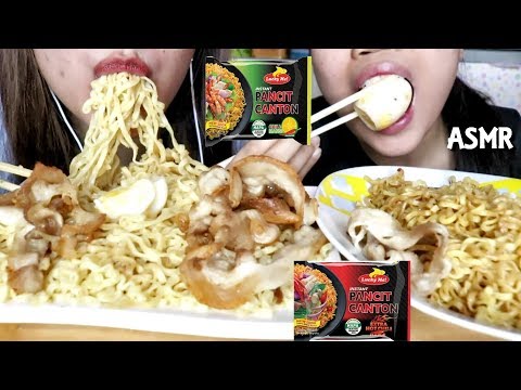 ASMR Filipino Noodles Pancit Canton Eating Sounds No Talking