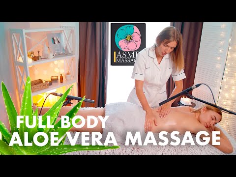 ASMR full body massage with aloe vera by Olga ||| Back, neck, foot, feet massage no talking