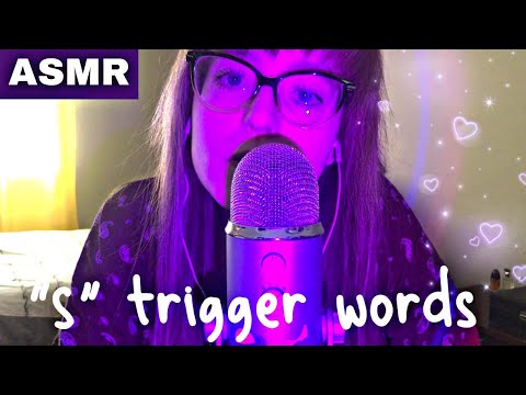ASMR | Clicky Trigger Words That Start With 'S' 💖 (Up close whispering and mouth sounds)