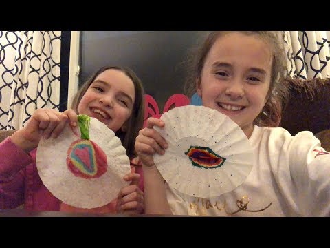ASMR~Collab with Madison!! 😊~coffee filter art & triggers! 🖍👩🏼‍🎨🌈