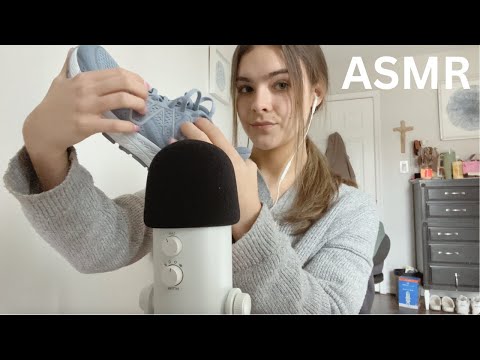 ASMR shoe tapping and scratching with mouth sounds