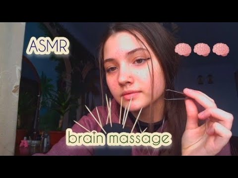 АСМР| зубочистки в микрофон| шепот| массаж мозга🧠| ASMR| brain massage 🧠| close whisper