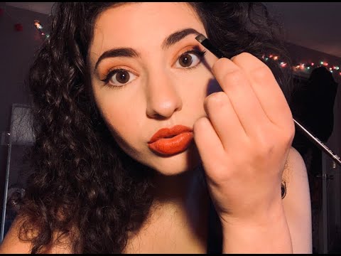 ASMR Up Close | GRWM! Soft whispers, mouth sounds, makeup triggers, and personal attention