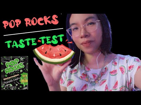 ASMR TRY WATERMELON POP ROCKS WITH ME (Ear to Ear, Sensitive Mouth Sounds,  Whispering) 🍉✨