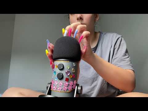 ASMR Mic scratching with a cover ❤️ | Minimal whispering