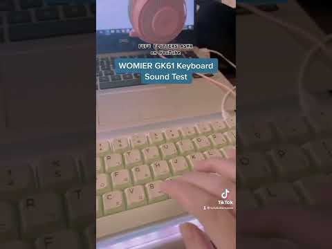 WOMIER / GK61 Stock Pre-lubed Gateron Yellows Keyboard Sound Test #shorts