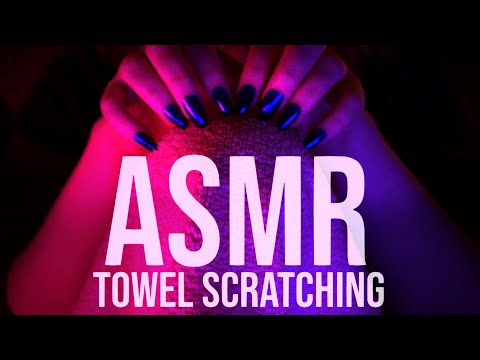 ASMR slow towel scratching - very bassy, rough texture, no talking, ambience lighting