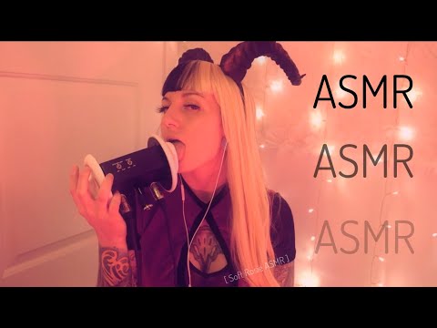 ASMR Demon Girl Ear Eating, Kisses and Fluttering