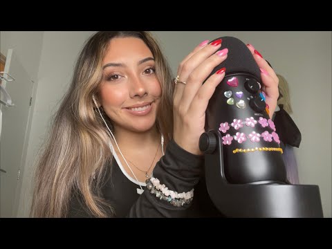 ASMR Mic tapping with the mic cover & natural nails ❤️~requested~ | Whispered