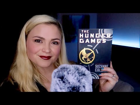 ASMR Inaudible, Unintelligible Whisper |  Reading The Hunger Games  (Page Turning)