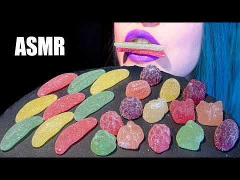 ASMR: CHEWY SOUR CUCUMBERS & FRUIT JELLIES | Jelly Candy 🍭 ~ Relaxing Eating [No Talking|V] 😻