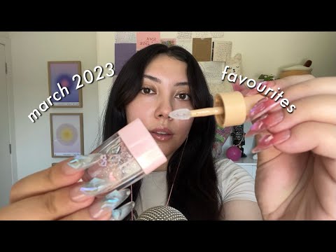 ASMR my current favourites (march 2023) 💗 ~self care, hygiene products, triggers~