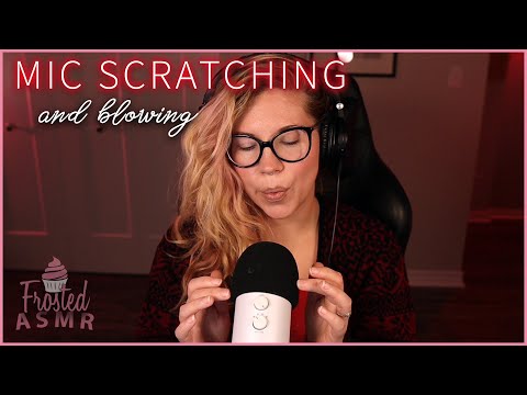 ASMR | Softly Scratching and Blowing on my Mic | Subscriber Request!