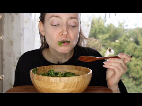 ASMR Whisper Eating Sounds | Crunchy | Red Riding Hood Salad
