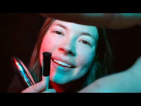 ASMR Mascara and Lip Gloss Pumping With Plucking and Mouth Sounds