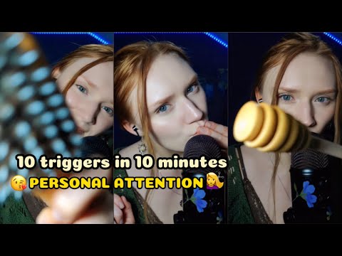 ASMR 😌10 personal attention triggers in 10 minutes 💆🥱