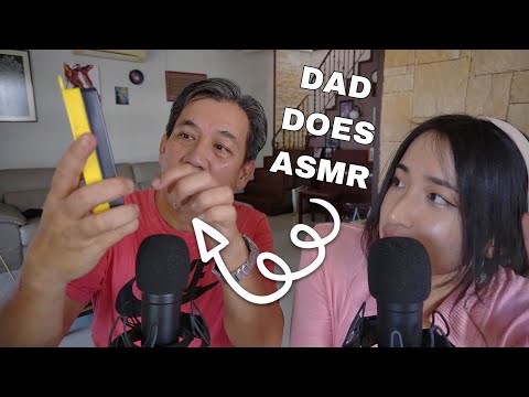 DAD DOES ASMR 🩷 (he shows me cool triggers)