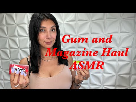 Gum chewing ASMR/ haul