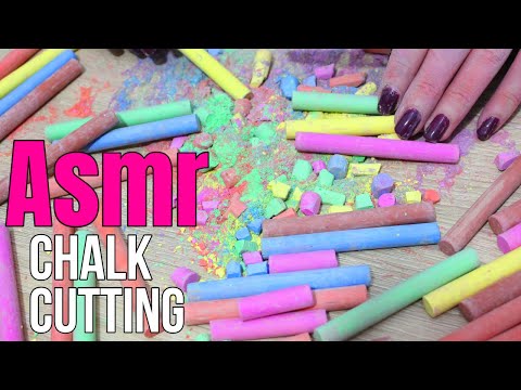 Asmr Chalk Cutting - Asmr Satisfying Chalk Sounds - No Talking