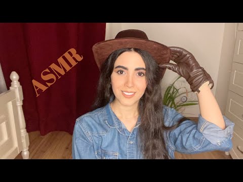 ASMR | Cowgirl Is Doing Hand Movements & Hand Sounds With Leather Gloves 🤎