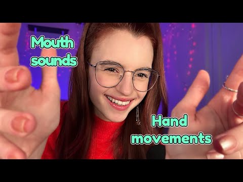 ASMR | Mouth Sounds and Hand Movements (Fast and Aggressive, Chewing Gum, No Talking)Super Tingly!!!