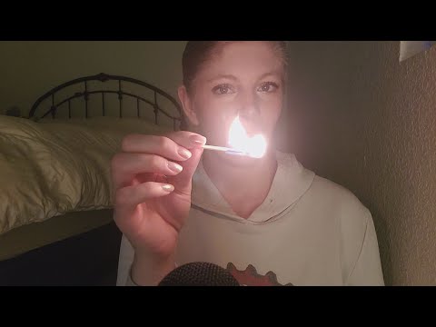 ASMR | Striking Matches, Blowing Them Out (wind sounds)