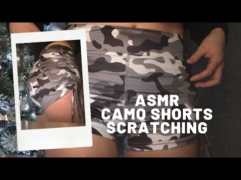 ASMR Camo Leggings Scratching / Fabric Sounds / No talking