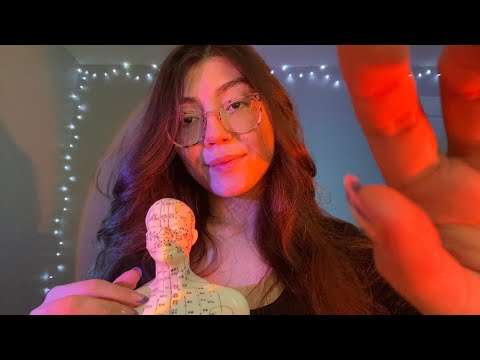 ASMR With an Acupuncture Doll 🤍 Fast Tapping, Massage, Scratching, Gripping +