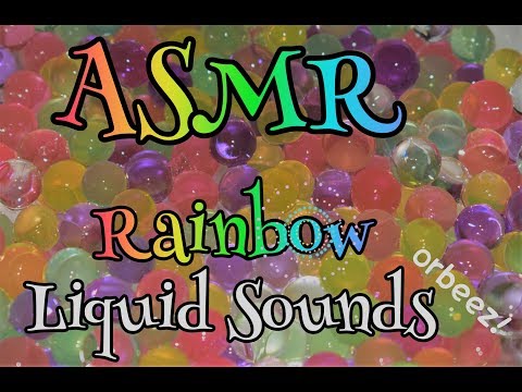 ASMR: Rainbow Liquid Sounds 🌈💧 | BINAURAL Bouncy Orbeez! | Colour Triggers 7