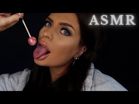 ASMR - Bubblegum Lollipop Chewing & Blowing Bubbles 🍭