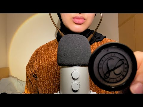 ASMR heart doctor role play 🩺 | plucking, mouth sounds, tapping, scratching 💕