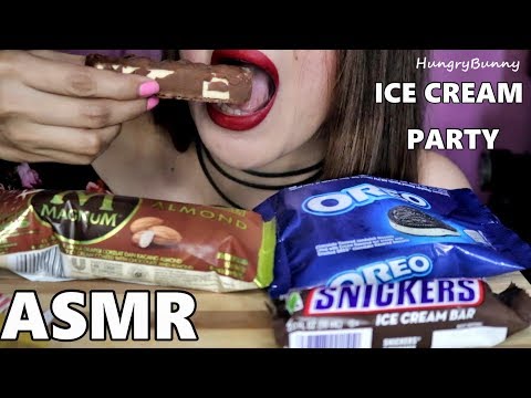 ASMR Ice Cream Party Eating Sounds