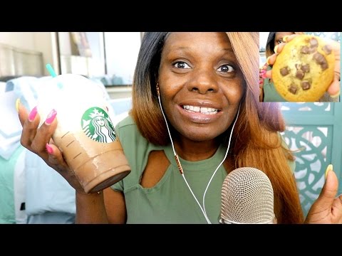 Cookie ASMR Eating Trigger Frappuccino | Starbucks