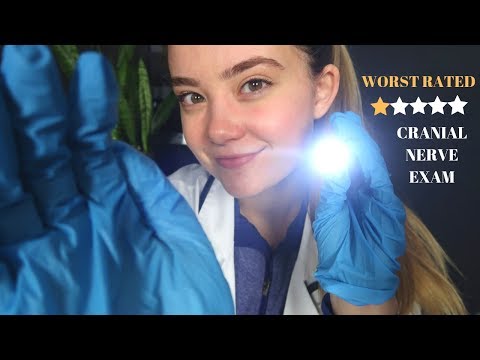 ASMR WORST RATED CRANIAL NERVE EXAM ROLEPLAY! Doctor Medical Exam, Gloves Sounds, Light, Whispers