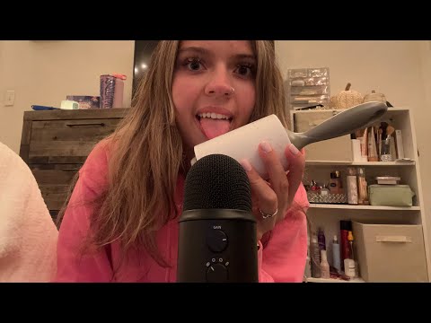 ASMR| STICKY TAPPING AND MOUTH SOUNDS/LINT ROLLING
