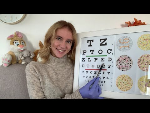 ASMR trigger assortment (follow my instruction, eyecheck up roleplay, latex gloves)