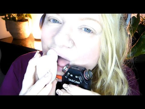 ASMR Ear eating with single white ears on Tascam (Patreon teaser) #shorts