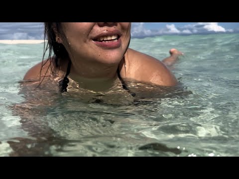ASMR TINGLY AFFIRMATION WORDS + OCEAN WATER SOUNDS + SWIMMING SOUNDS