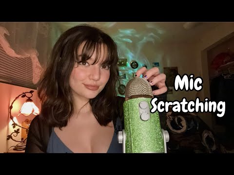 ASMR | Fast and Aggressive Mic Scratching On Bare, Foam, Fluffy + Beeswax Covers (Mouth Sounds!!)